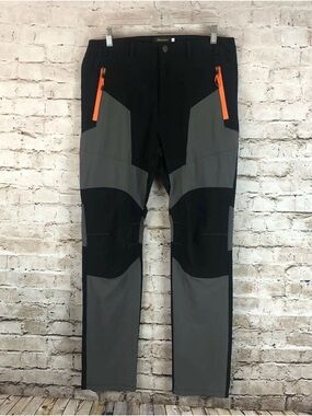 Hayner Women's Size 4 Color Block Pants Hiker Water Repellent Black Gray Orange